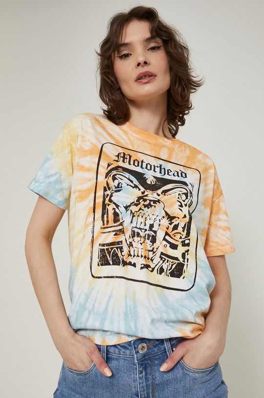 multicolor T-shirt bawełniany damski Motorhead multicolor