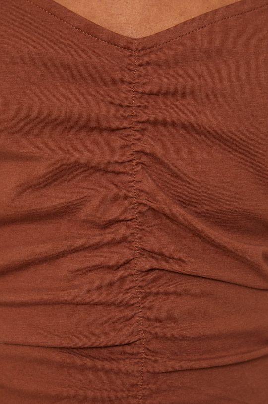 T-shirt damski brązowy