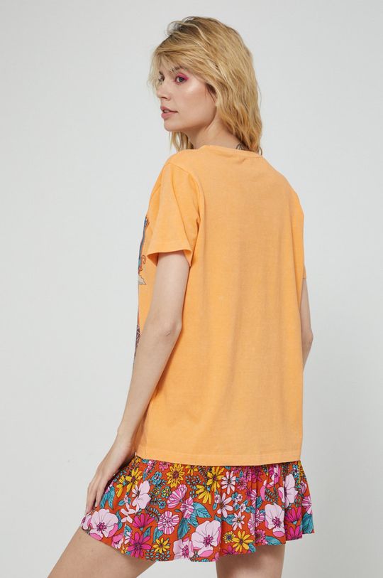 T-shirt bawełniany damski Volkswagen pomarańczowy 100 % Bawełna