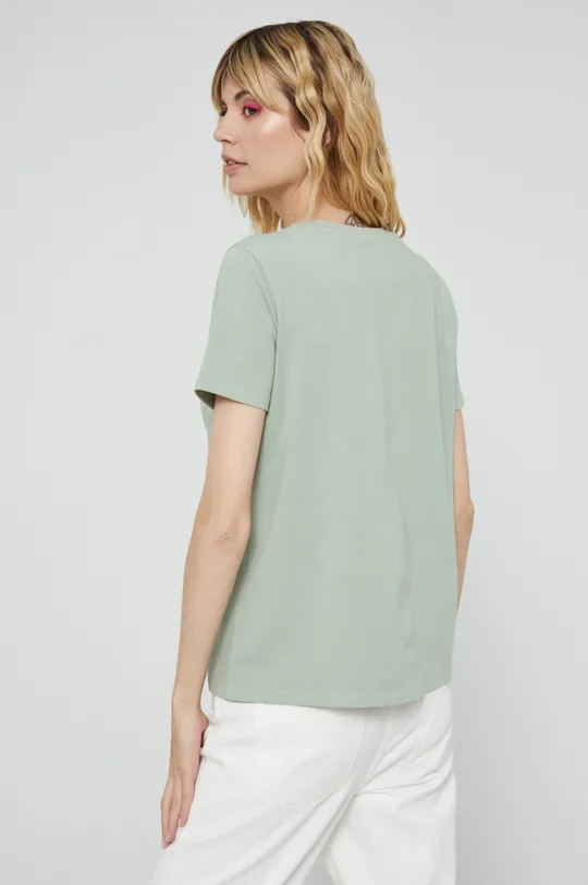 T-shirt bawełniany damski z kolekcji Kolaże by Panna Niebieska zielony <p>96 % Bawełna, 4 % Elastan</p>