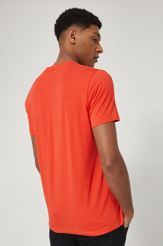 T-shirt męski gładki pomarańczowy <p>95 % Bawełna, 5 % Elastan</p>