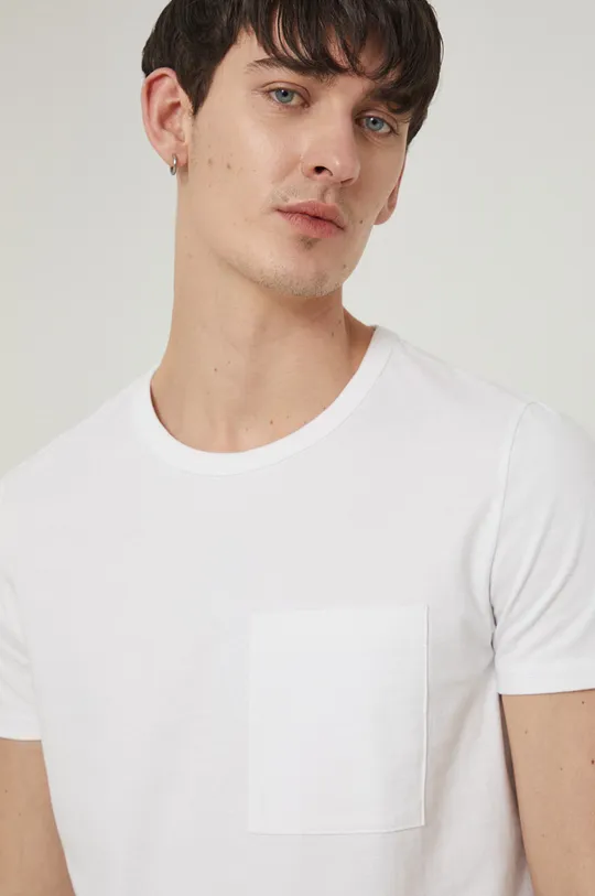 biela Bavlnené tričko pánsky Basic