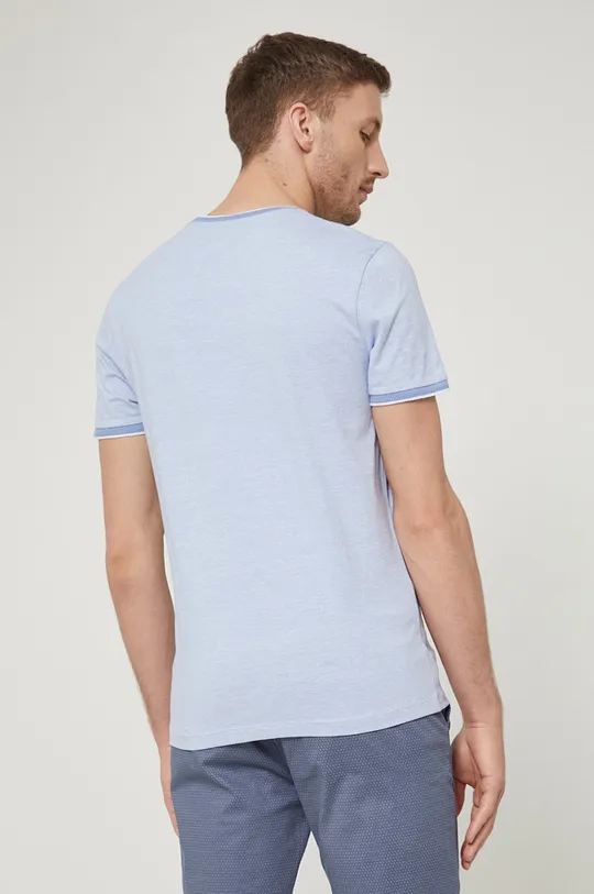 T-shirt męski gładki niebieski 98 % Bawełna, 2 % Elastan