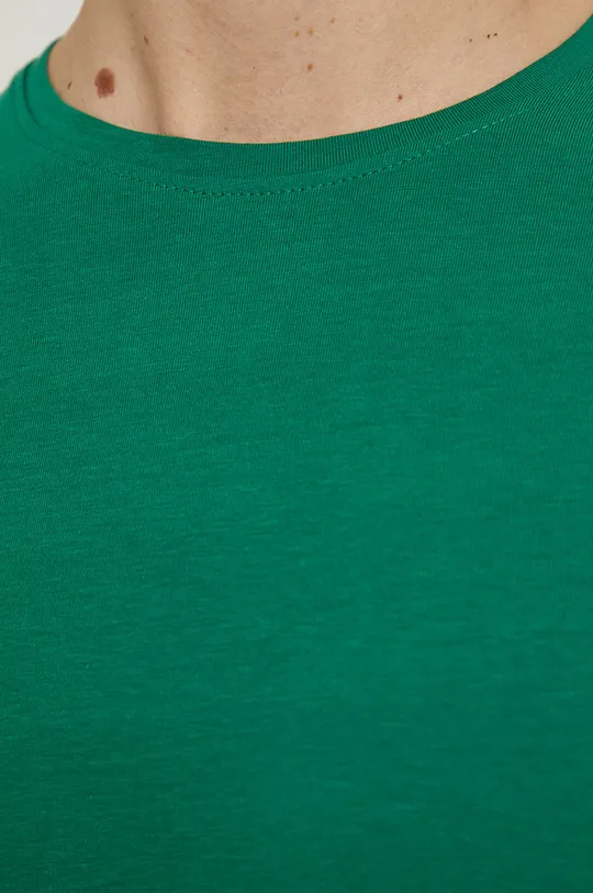 T-shirt męski gładki zielony Męski