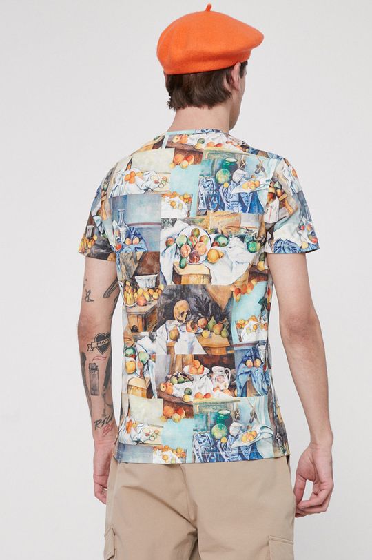 T-shirt bawełniany Eviva L'arte męski wzorzysty multikolor 100 % Bawełna