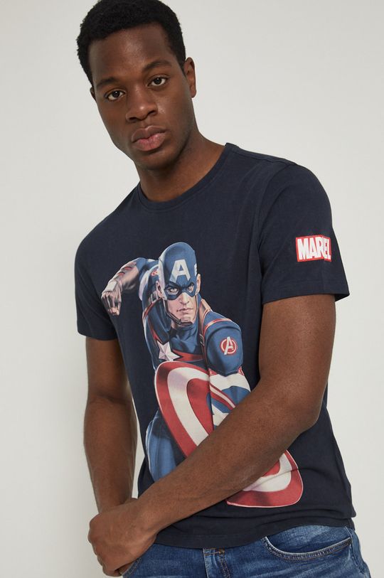 T-shirt bawełniany męski Marvel szary szary