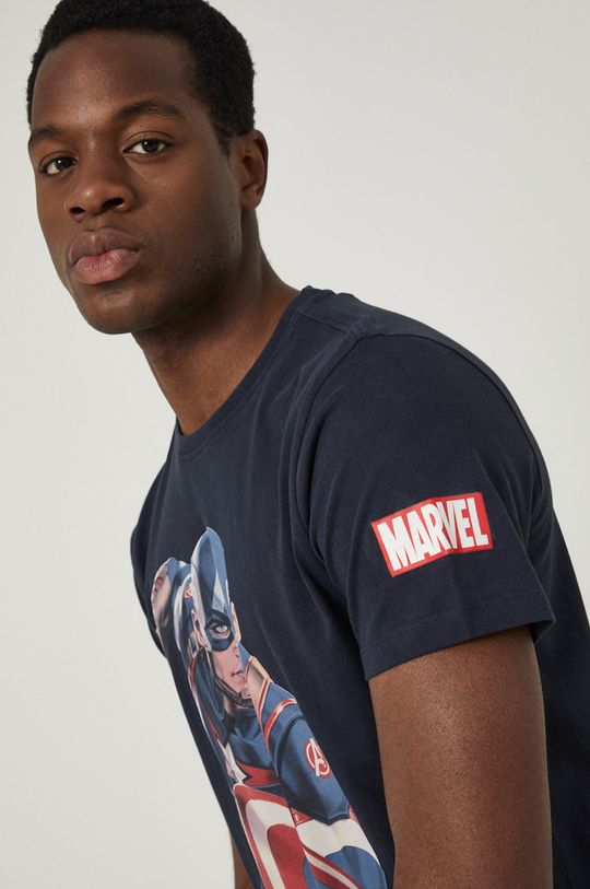 szary T-shirt bawełniany męski Marvel szary