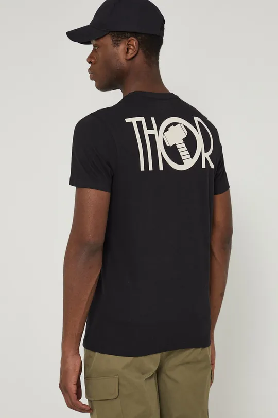 Tričko bavlnené pánske Thor čierne Pánsky