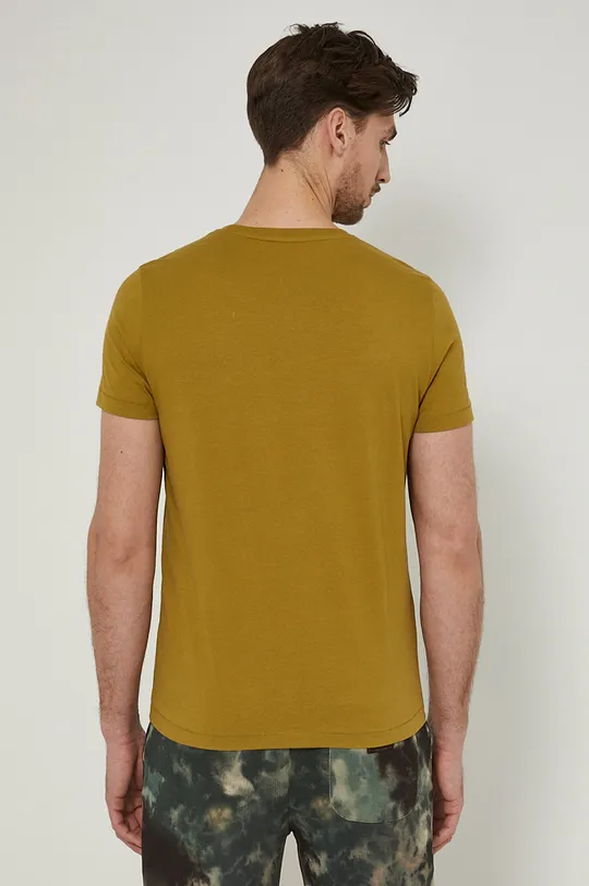 T-shirt z bawełny organicznej z nadrukiem męski zielony 100 % Bawełna organiczna