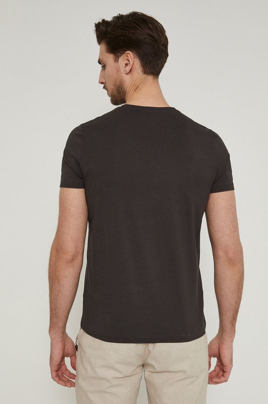 T-shirt z bawełny organicznej z nadrukiem męski szary 100 % Bawełna organiczna