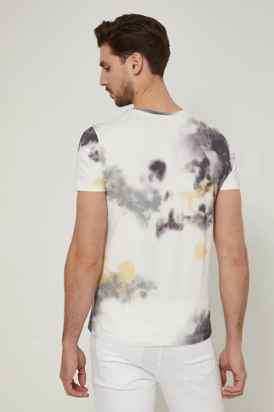 T-shirt bawełniany męski z cyfrowym nadrukiem biały 100 % Bawełna