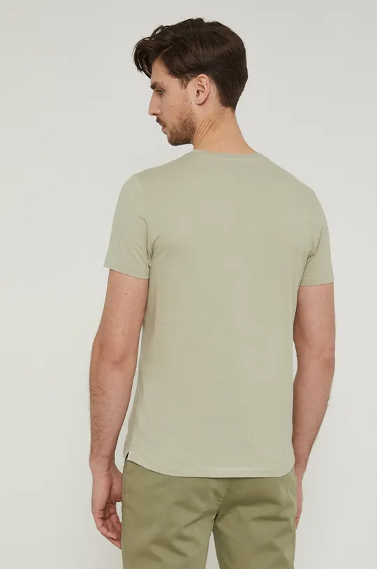 T-shirt męski z  bawełny organicznej zielony <p>100 % Bawełna organiczna</p>
