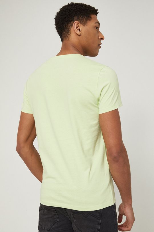 T-shirt bawełniany męski z nadrukiem zielony 100 % Bawełna
