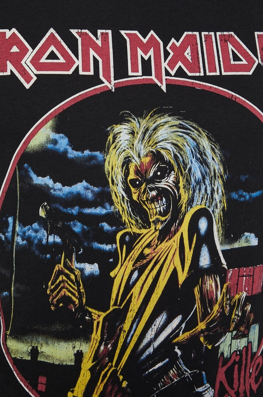 T-shirt bawełniany męski Iron Maiden czarny