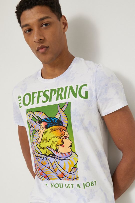 T-shirt bawełniany męski Offspring biały Męski