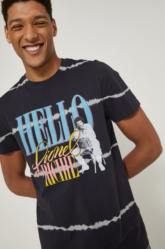 T-shirt bawełniany Lionel Richie czarny Męski