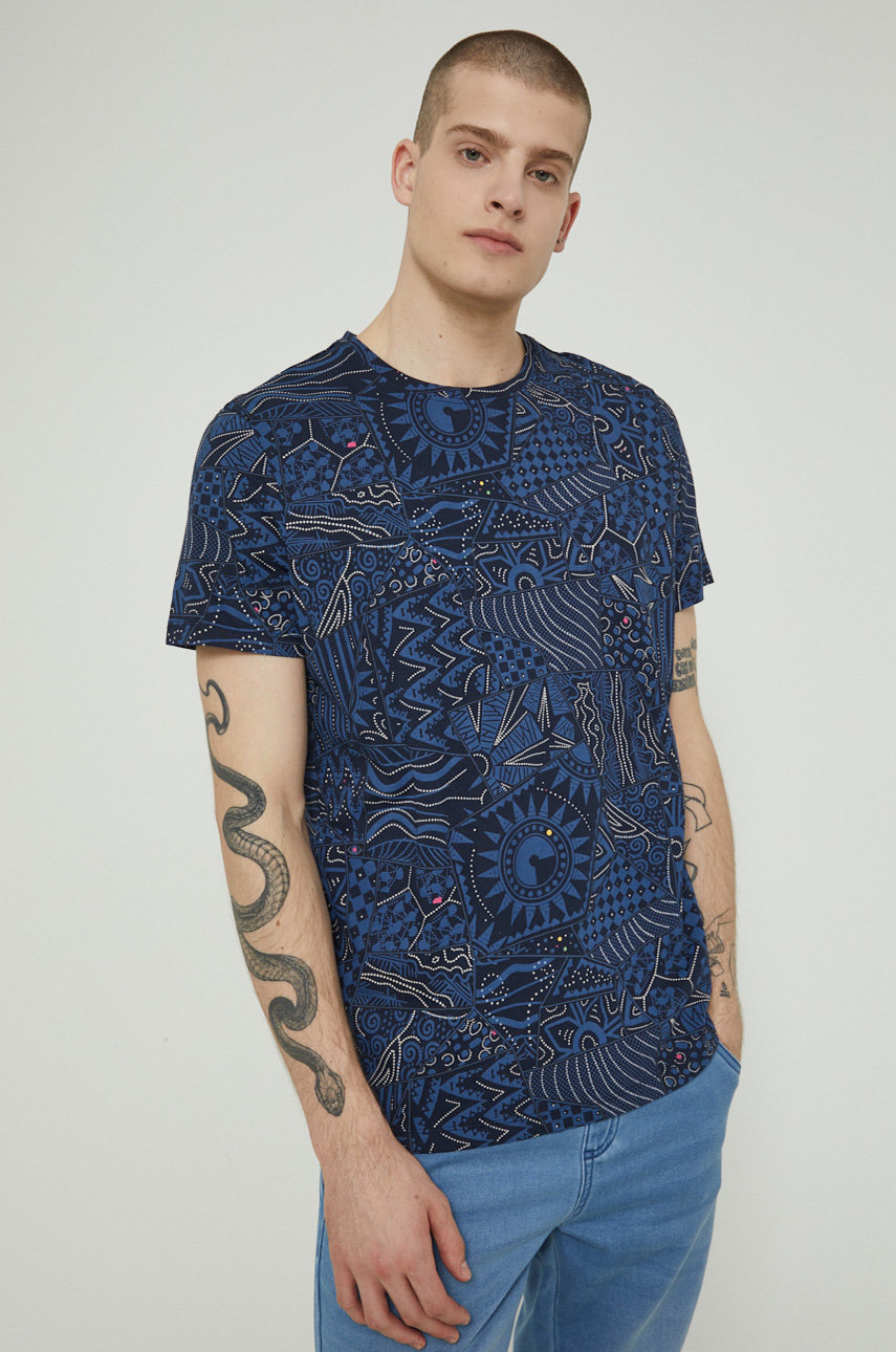 T-shirt bawełniany męski multicolor multicolor