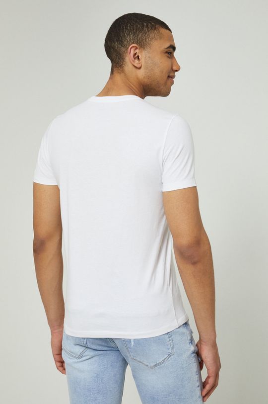 T-shirt bawełniany męski by Alex Pogrebniak biały <p>100 % Bawełna</p>