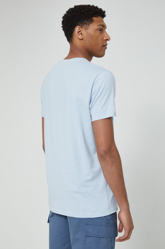 T-shirt bawełniany męski z kolekcji Kolaże by Panna Niebieska niebieski <p>100 % Bawełna</p>