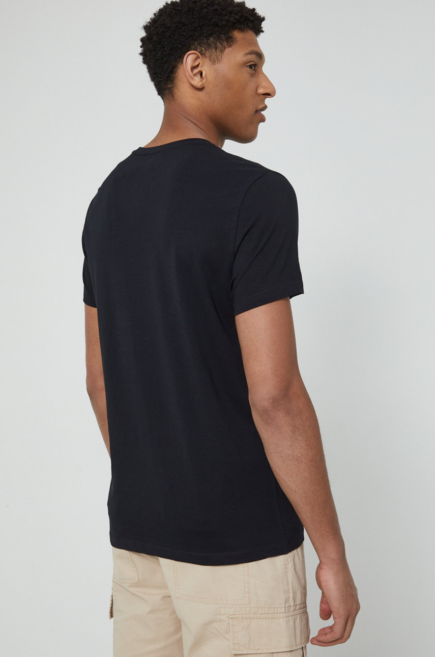 T-shirt bawełniany męski Volkswagen czarny 100 % Bawełna