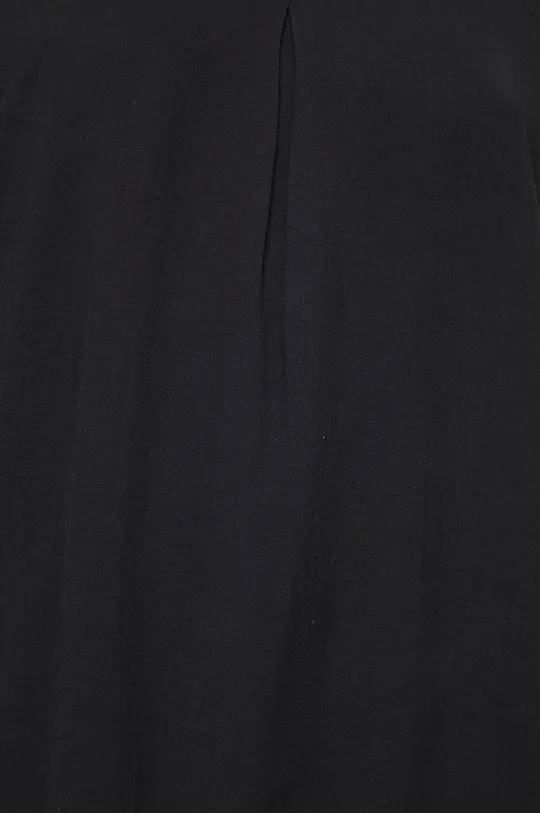 Bluzka damska z wiskozy kolor czarny Damski