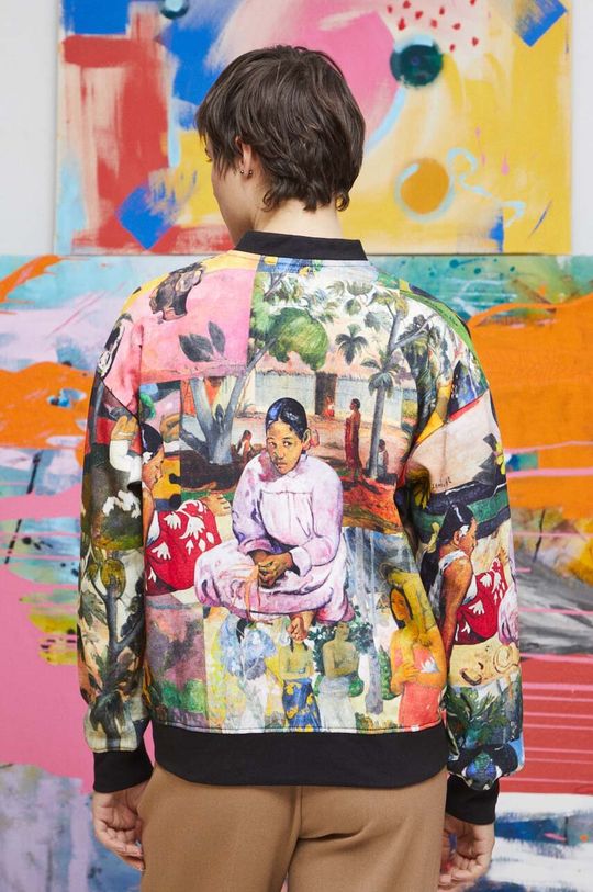 Bluza bawełniana damska Eviva L'arte kolor multicolor 100 % Bawełna