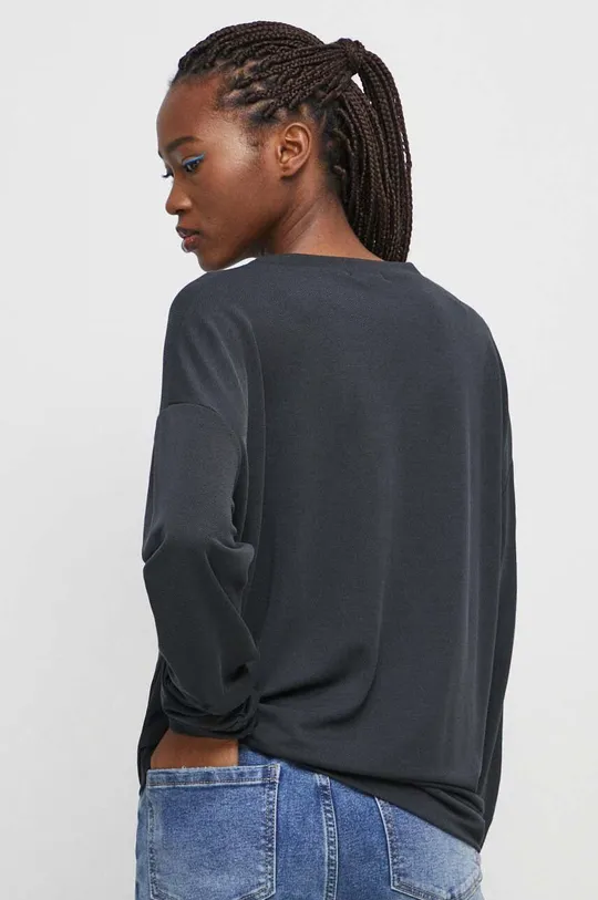 Tričko s dlhým rukávom dámsky šedá farba  55 % Modal, 45 % Polyester