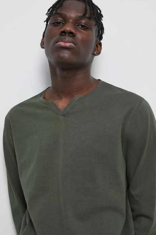 zelena Bombažna majica z dolgimi rokavi Medicine Moški