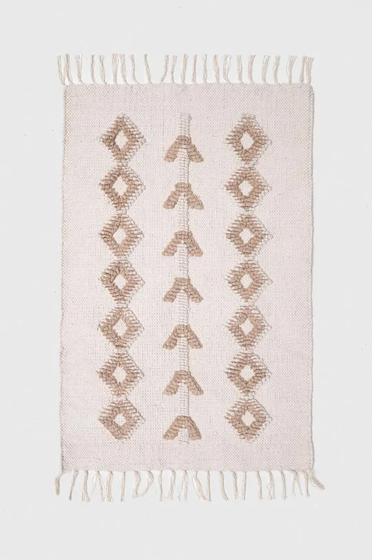 Dywanik bawełniany 90 x 60 cm kolor beżowy beżowy