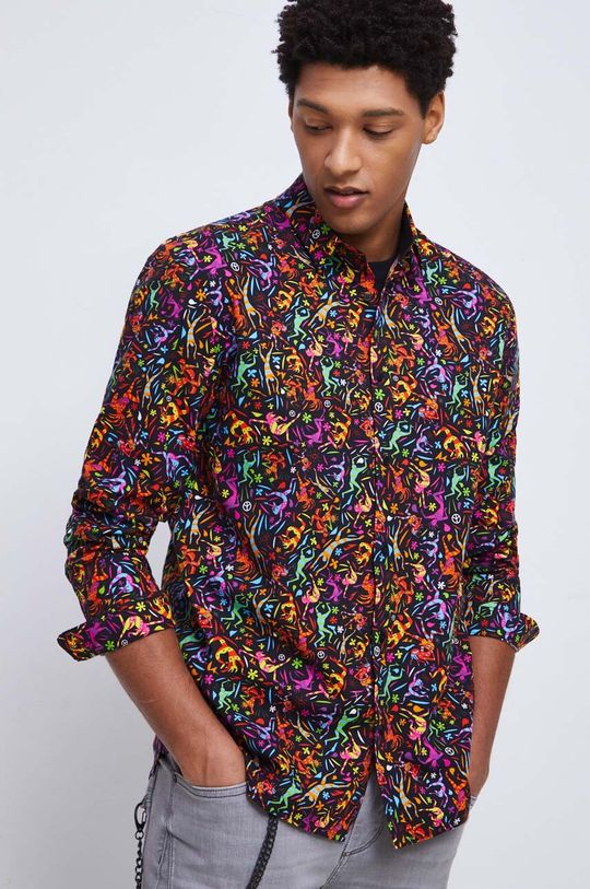 Koszula męska z kolekcji WOŚP x Medicine kolor multicolor Męski