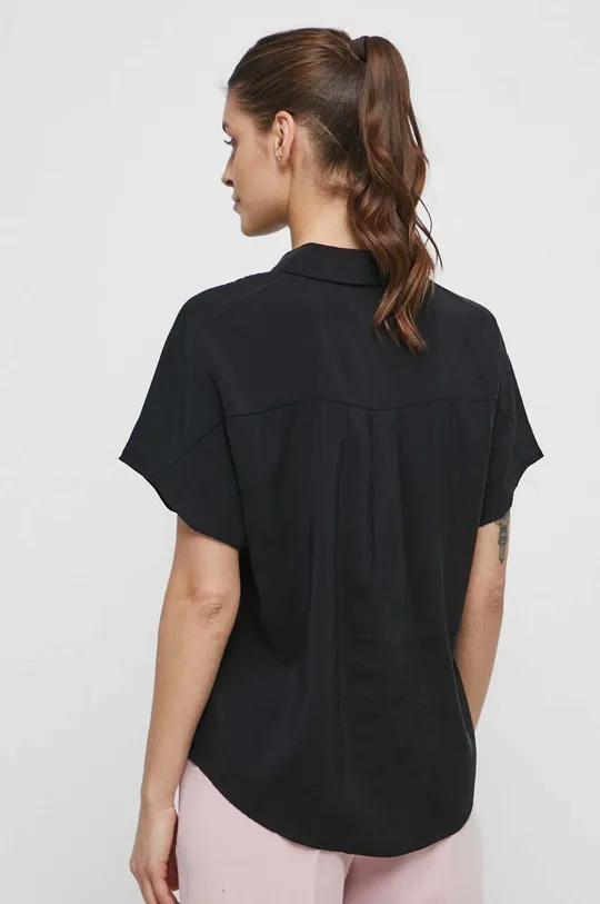 Košeľa dámska čierna farba  80 % Modal, 20 % Polyester
