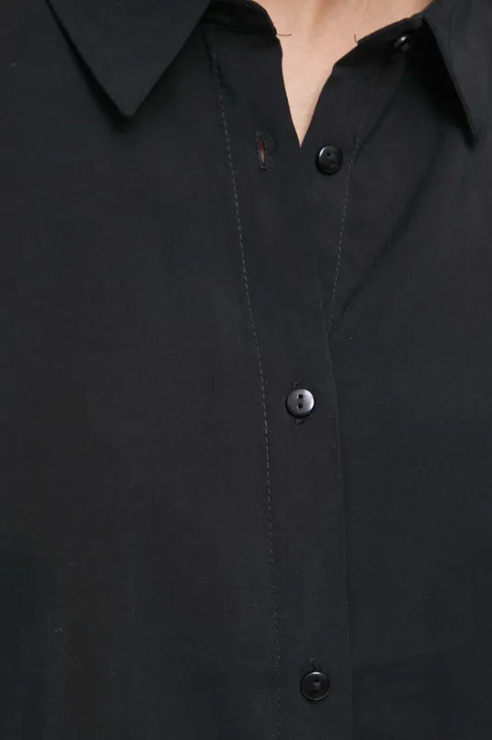 Košeľa dámska čierna farba Dámsky