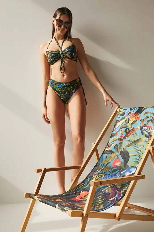 Dwuczęściowy strój kąpielowy damski wzorzysty kolor multicolor Damski