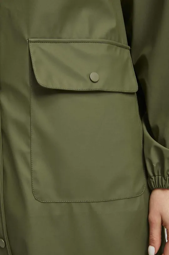 Nepremokavý kabát dámsky zelená farba Dámsky