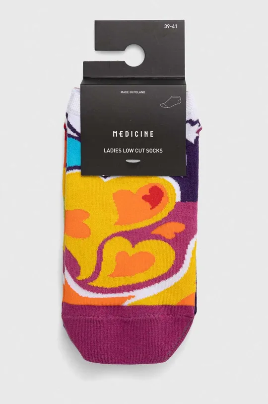 Skarpetki damskie bawełniane wzorzyste (2-pack) kolor multicolor 75 % Bawełna, 23 % Poliamid, 2 % Elastan