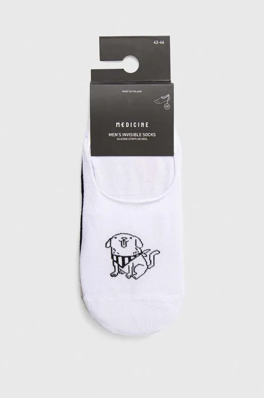 Ponožky pánske biela farba  75 % Bavlna, 23 % Polyamid, 2 % Elastan