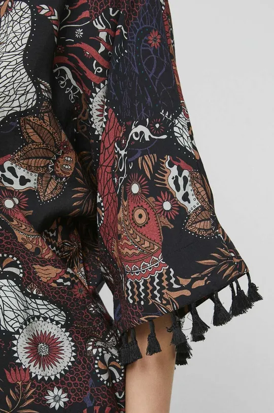 Kimono damskie wzorzyste kolor czarny Damski