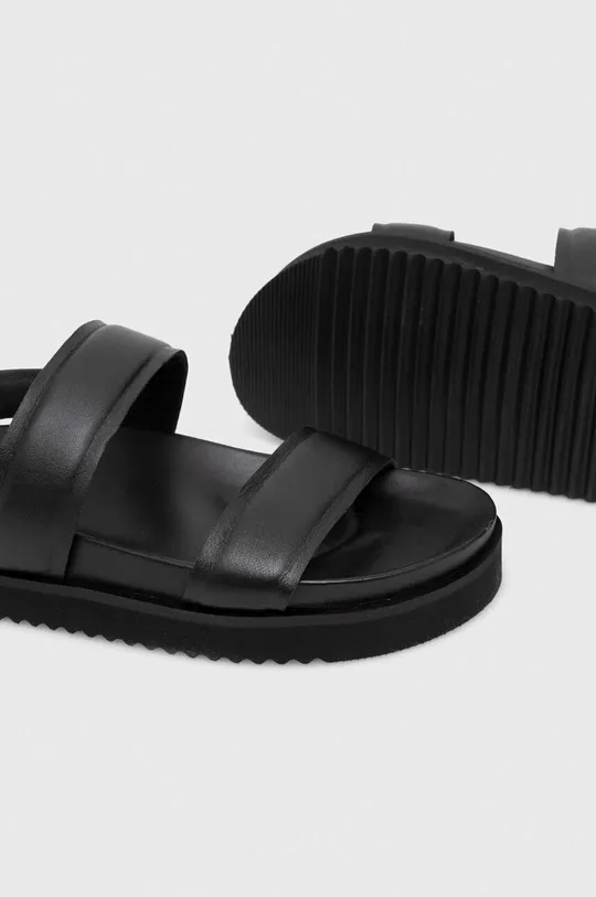 čierna Sandále dámske čierna farba