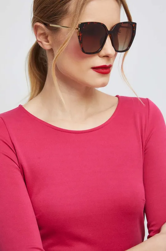 brązowy Okulary damskie przeciwsłoneczne kolor brązowy Damski