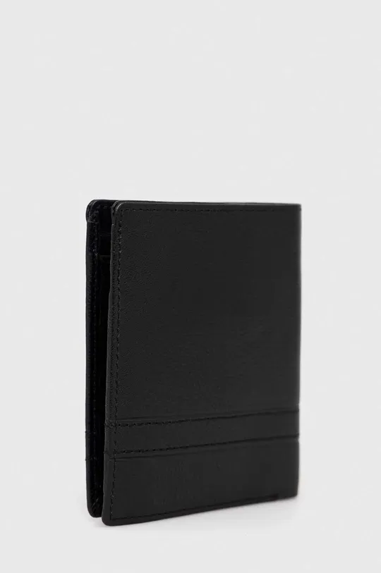 Kožená peňaženka pánsky čierna farba  Základná látka: 100 % Prírodná koža Podšívka: 100 % Polyester