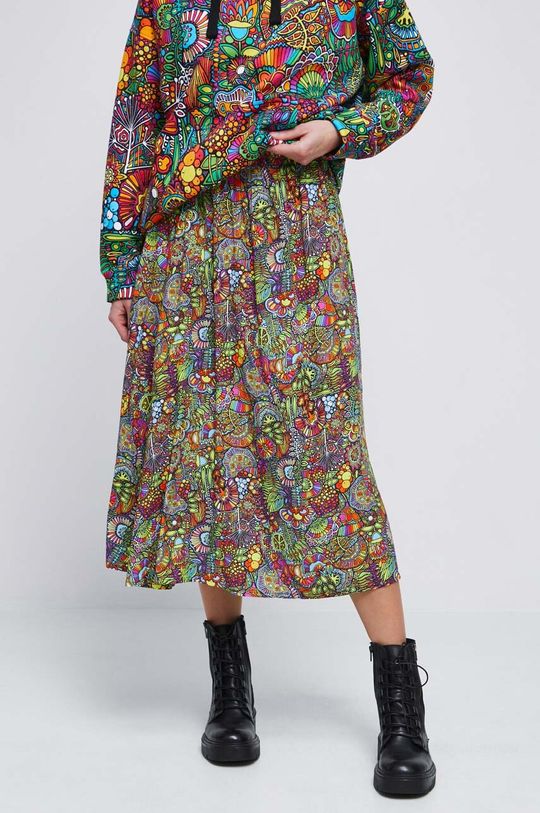 multicolor Spódnica damska z kolekcji WOŚP x Medicine kolor multicolor Damski