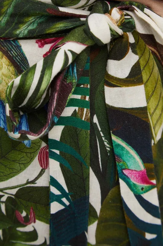 multicolor Spódnica lniana damska wzorzysta kolor multicolor