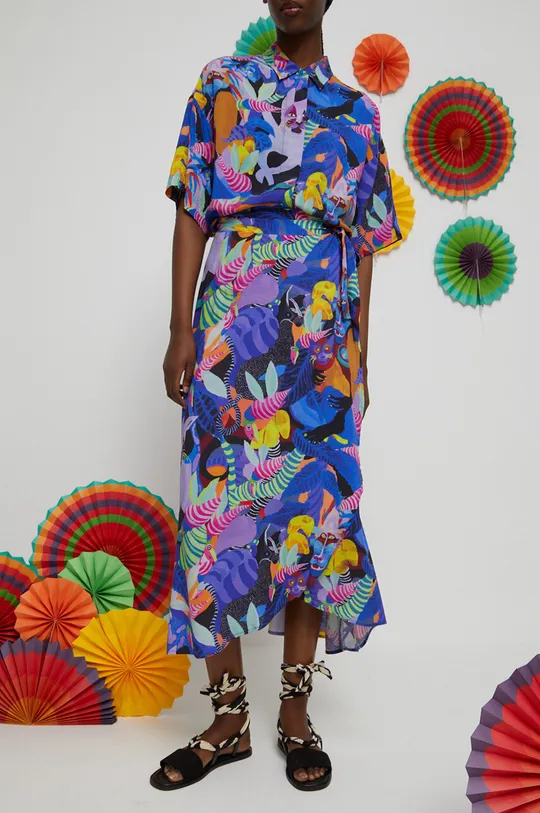 Spódnica damska by Olamaloú kolor multicolor multicolor