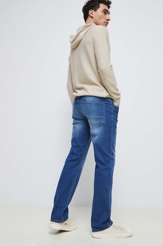 Jeansy męskie regular kolor niebieski Materiał zasadniczy: 98 % Bawełna, 2 % Elastan, Podszewka: 100 % Bawełna