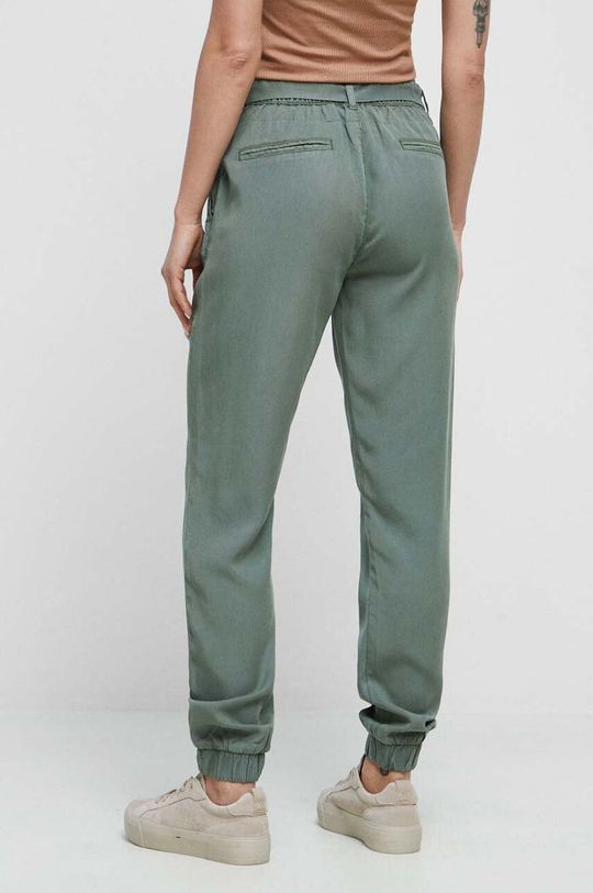 Spodnie damskie gładkie kolor zielony Materiał zasadniczy: 100 % Lyocell, Inne materiały: 100 % Bawełna