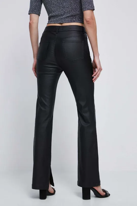 Spodnie damskie flared kolor czarny
