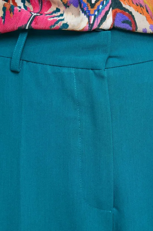 Kalhoty dámské tyrkysová barva Dámský