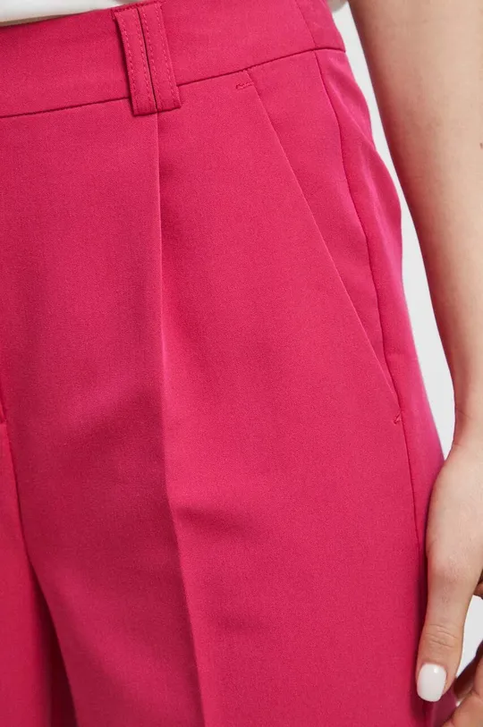 Spodnie damskie gładkie kolor różowy Damski