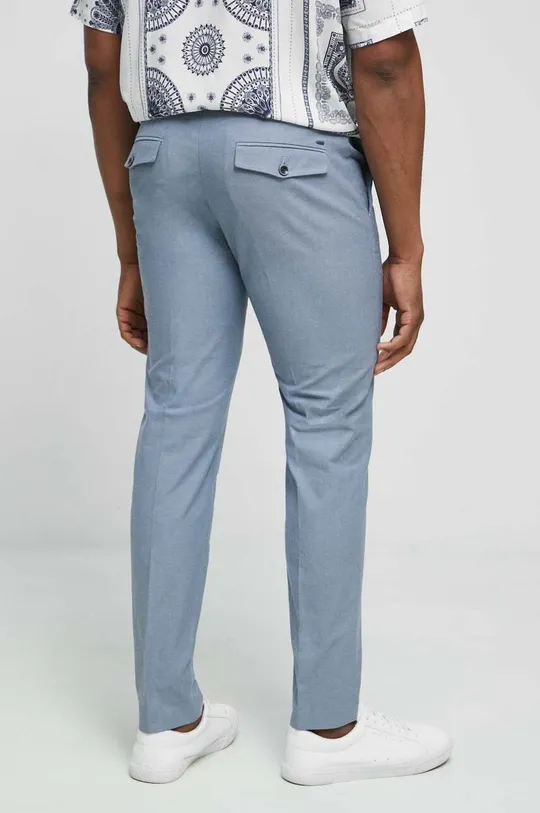 Spodnie męskie slim fit kolor niebieski niebieski