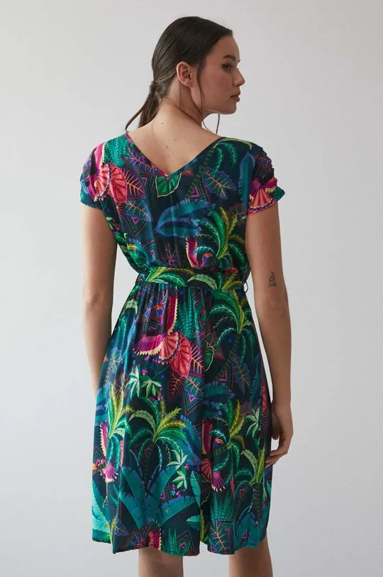Sukienka damska wzorzysta kolor multicolor 100 % Wiskoza